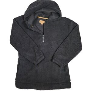 Koolaburra by UGG Sherpa Hoodie Pullover Black 1/2 Zip Womens Size M